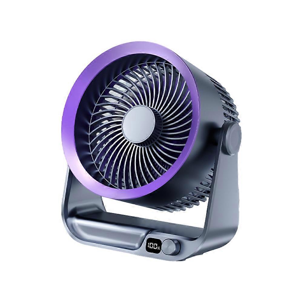 Tragbarer Tischventilator Zur Luftzirkulation, Schreibtischventilator, 4000 Mah Wiederaufladbarer Akku, 100 Einstellbare Geschwindigkeiten, 180°-drehung, Ideal Für Zuhause Und Büro.