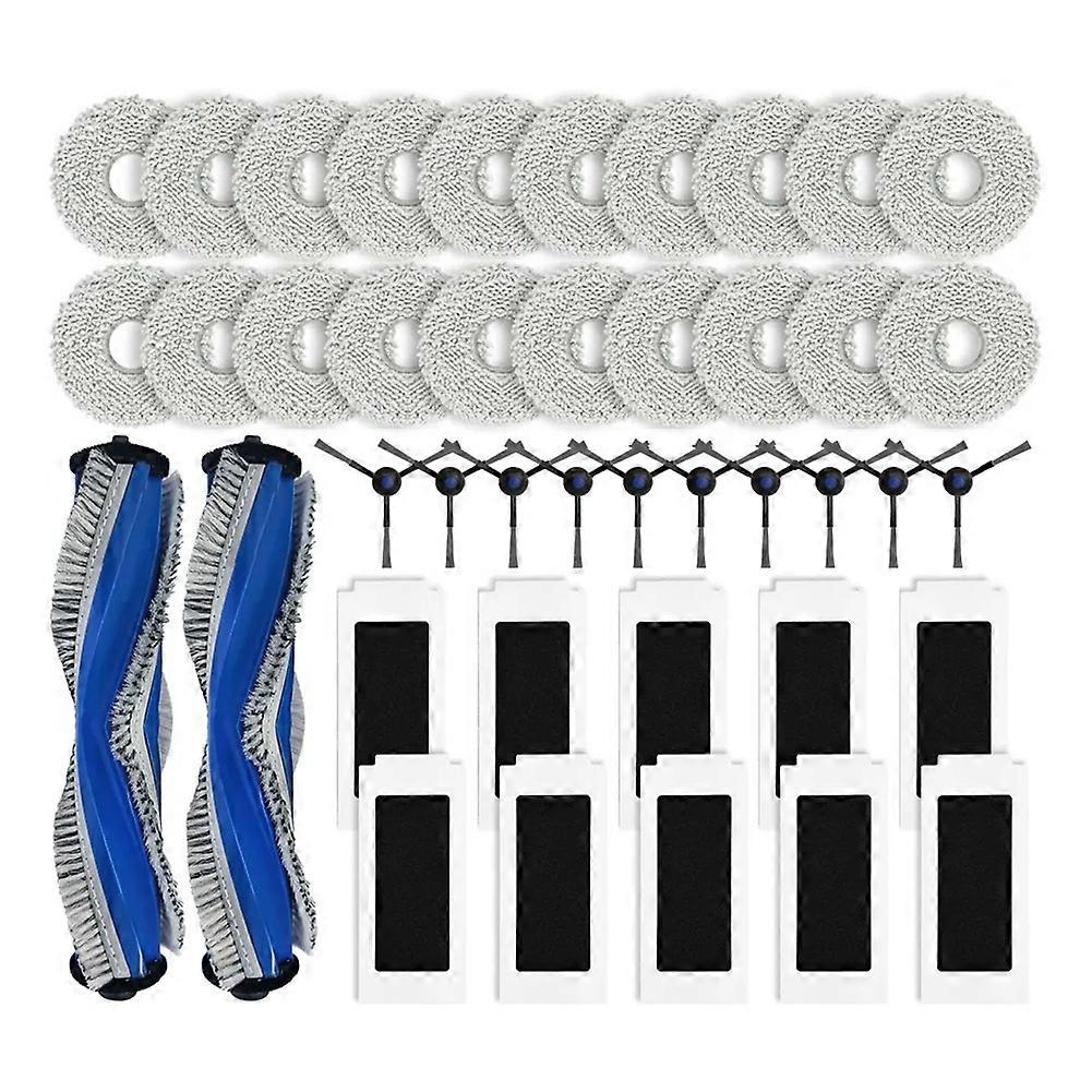 Zubehör Und Ersatzteile Für Ecovacs Debot T30s / T30s Pro / T30s Combo: Hauptseitenbürste, Hepa-filter Und Reinigungstuch.