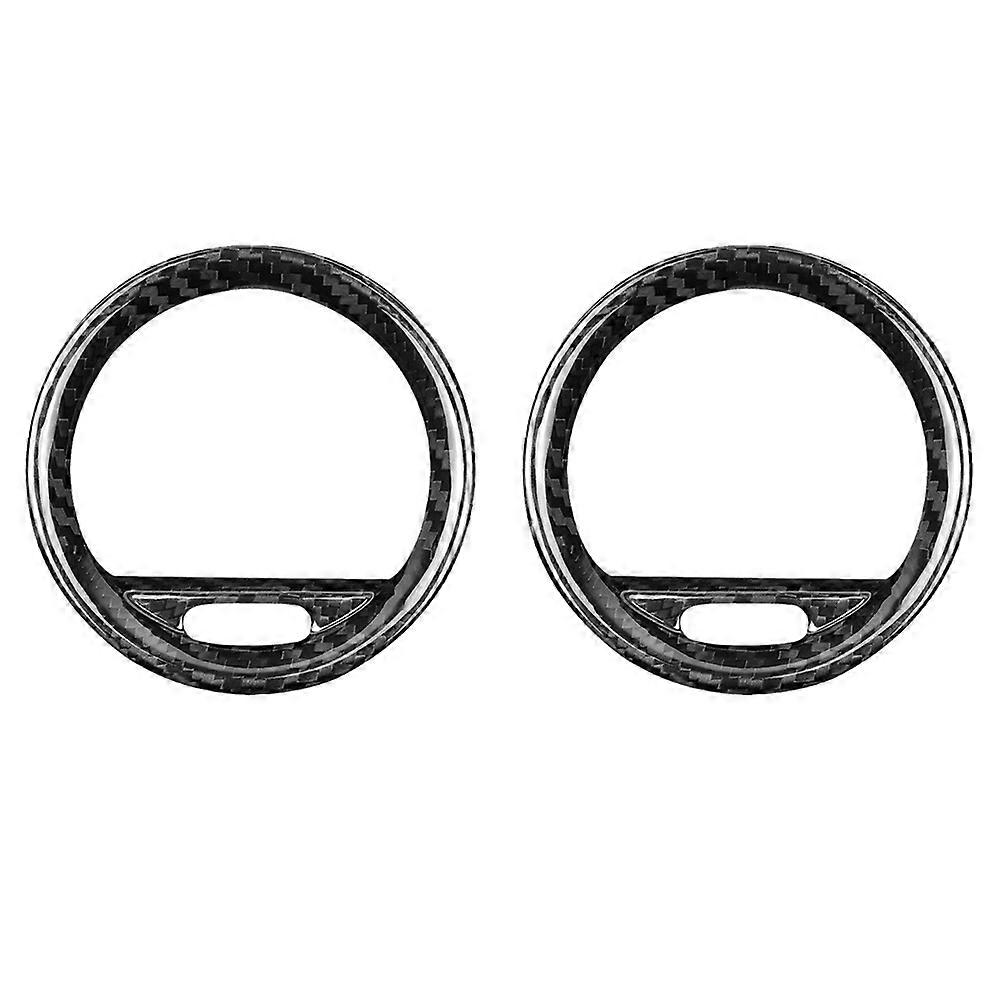 Aufkleber Für Die Lüftungsschlitze Im Fahrzeuginnenraum, Hergestellt Aus Robustem, Echtem Carbon, Kompatibel Mit Fiat 500 (2008-2015) Und Abarth 595 (2012-2015)