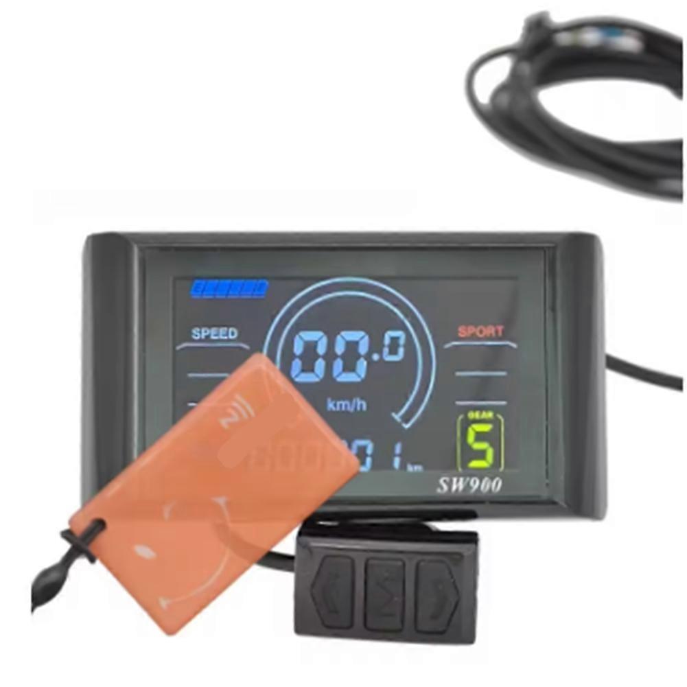 Sw900 Nfc-fähiger Intelligenter Lcd-tachometer Für Mountainbikes Und E-bikes, Sechskernprozessor, Wasserdicht, Geschwindigkeitsanzeige