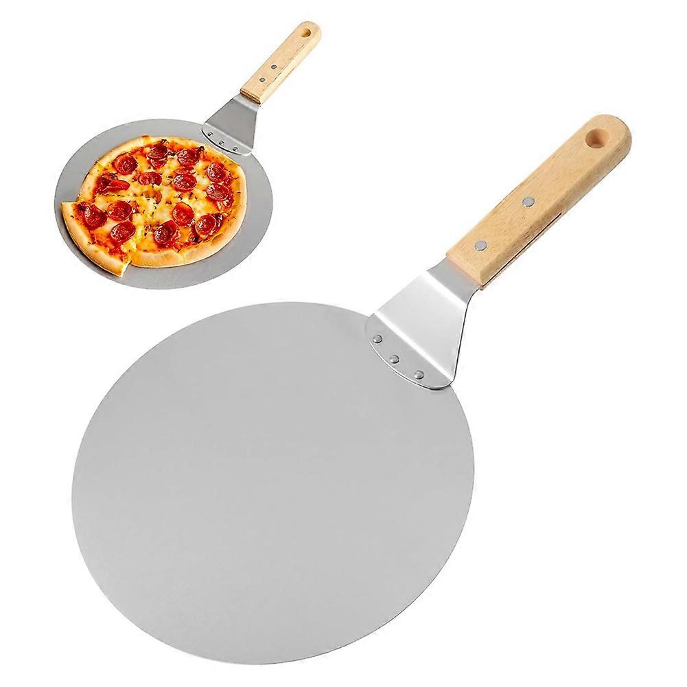 Runde Pizzaschaufel Aus Aluminium, 25 Cm Durchmesser (10 Zoll), Leichtes Werkzeug Zum Backen Von Hausgemachten Kuchen Und Brot, Familiengröße Für 2-3 Personen