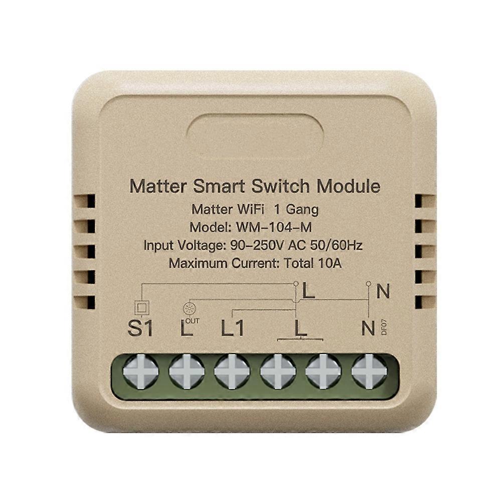 Tuya Wifi Matter Smart-relaismodul Mit Timer, Sprachsteuerung Per App Und Fernbedienung. Kompatibel Mit Alexa Und Google Home.