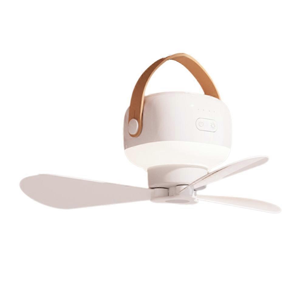 Tragbarer, Wiederaufladbarer Deckenventilator Mit 7200-mah-akku, Led-licht Und Fernbedienung, Ideal Für Zuhause, Outdoor-aktivitäten Und Camping. Hängeventilator Mit Licht.