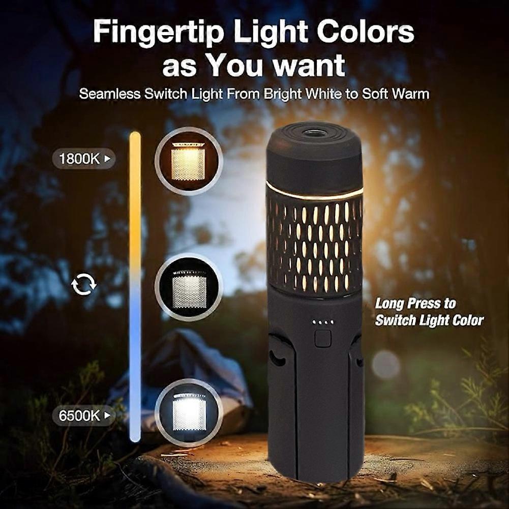 Teleskopierbare Led-campinglaterne Mit Stativfuß, Praktisch Für Abenteuer, Wandern Und Angeln – Sorgt Für Eine Stimmungsvolle Campingatmosphäre.