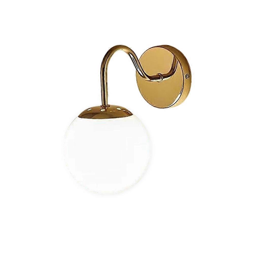 Moderne Wandleuchte Fürs Schlafzimmer, Milchig-weiße Kugelglas-wandlampe Für Bad, Küche, Wohnzimmer, Schminktisch, Flur
