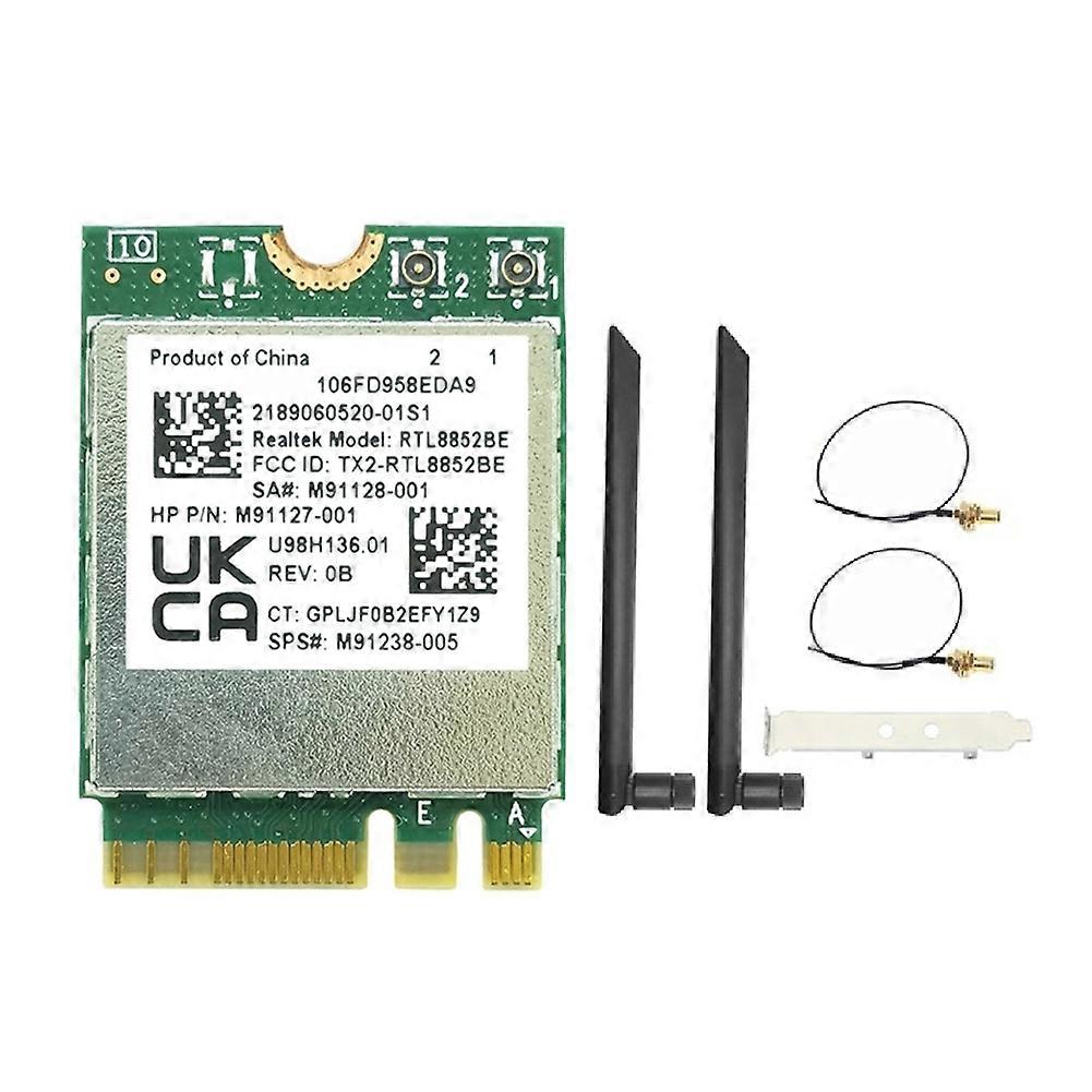 Rtl8852be Wlan-karte Mit Externer Antenne Ax1800 Wifi6 Wlan Mit Deflektorplatte 802.11ax Bt5.2 Dualband 2,4 Ghz + 5 Ghz