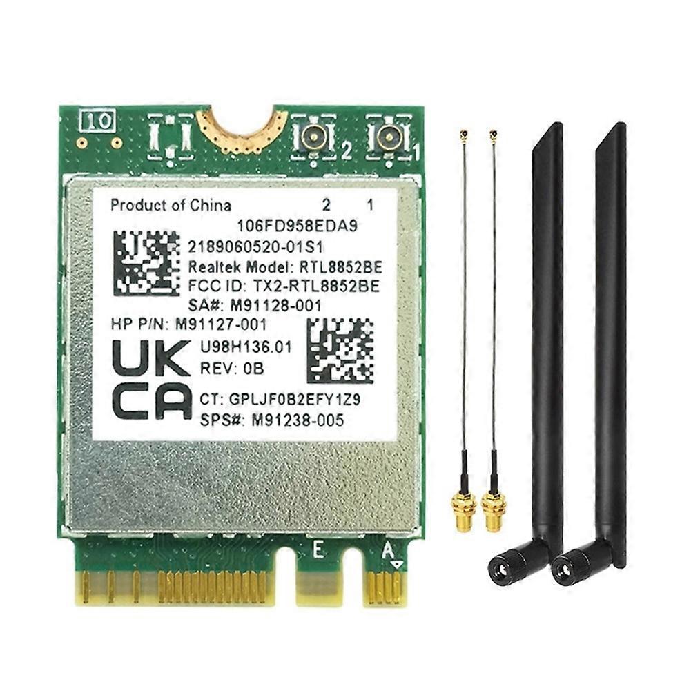 Rtl8852be Wlan-karte Mit Externer Antenne Ax1800 Wi-fi 6 Wlan 802.11ax Bluetooth 5.2 Dualband 2,4 Ghz + 5 Ghz