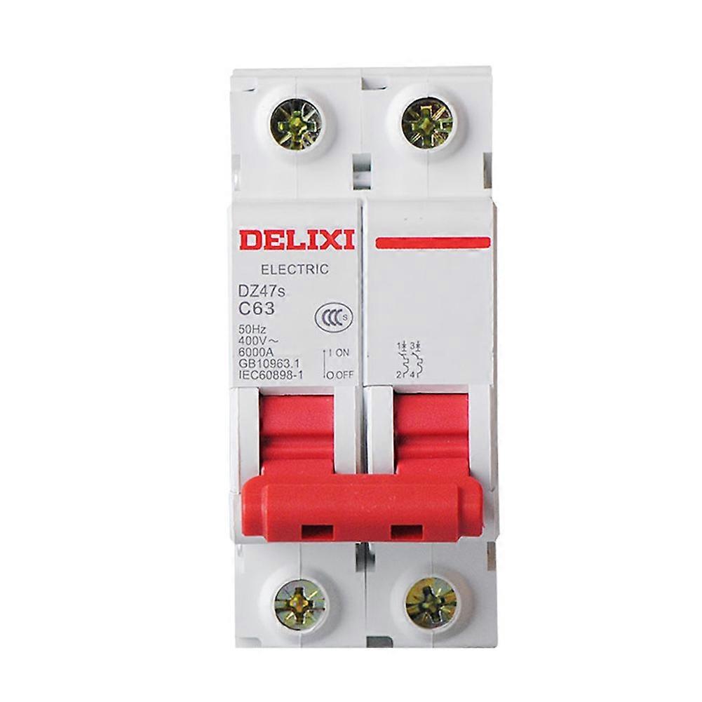 Delixi 230v/400v 6-63a Leitungsschutzschalter, Manueller Umschalter Für Zwei Stromquellen, Überlast- Und Kurzschlussschutz, Trennfunktion