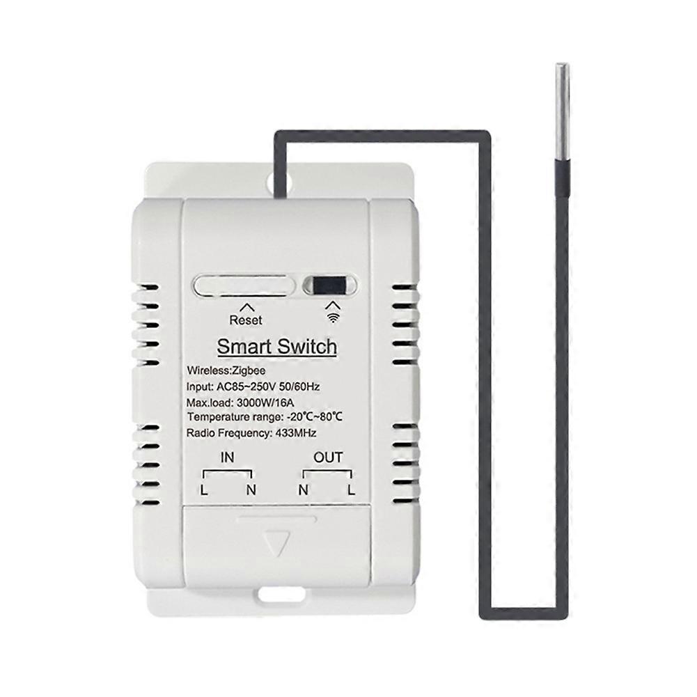 Tuya Zigbee 16a Drahtloser Smart-thermostat Mit 1-meter-temperatursensor Und Sprachsteuerung