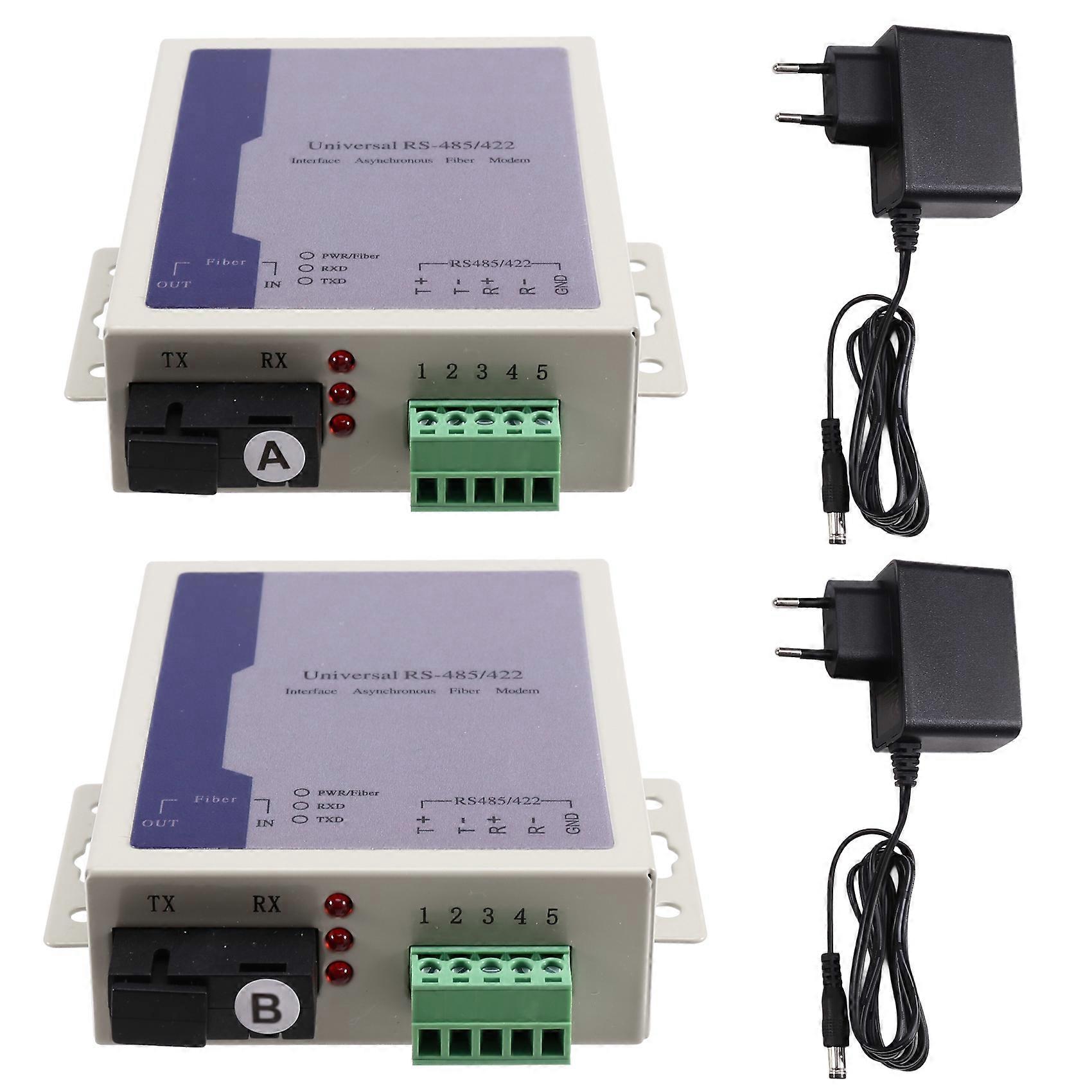 Paar Bidirektionale Optische Medienkonverter Sc Rs485, Rs485-kommunikationsgeräte, Glasfaser-transceiver, Eu-stecker