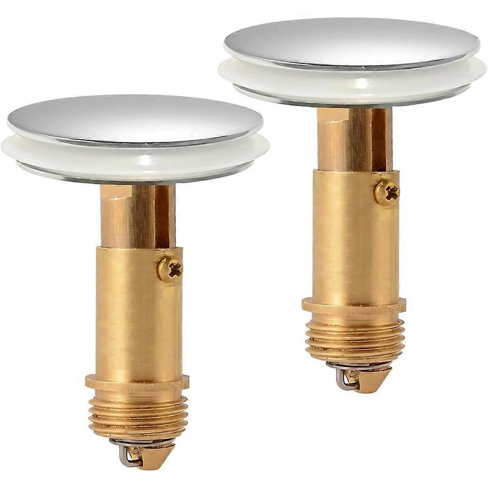 38 Mm Einziehbarer Waschbeckenstöpsel, Messing-ablaufstopfen Für Badezimmerwaschbecken (2er-pack)