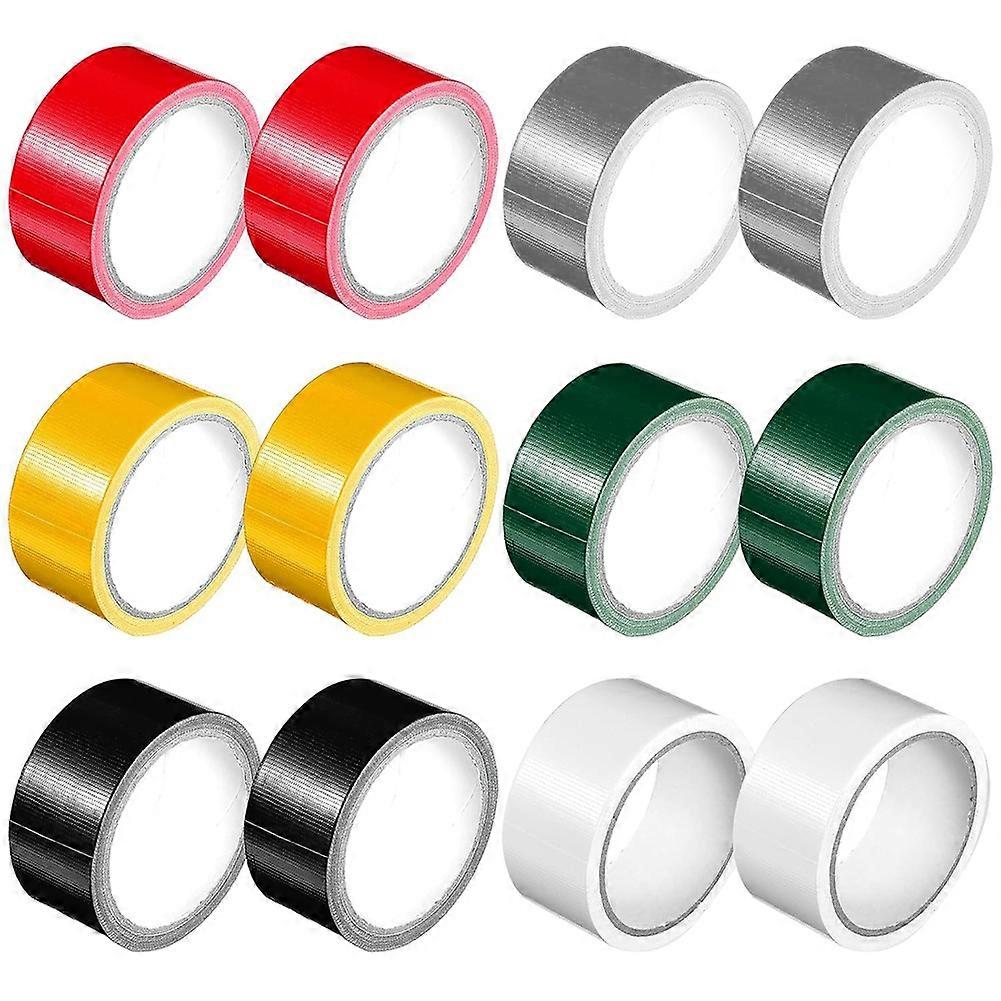 Packung Mit 12 Rollen Farbigem Klebeband, Starkes Und Wasserfestes Klebeband, Für Den Innen- Und Außenbereich, Heimwerkerarbeiten Und Bastelprojekte.