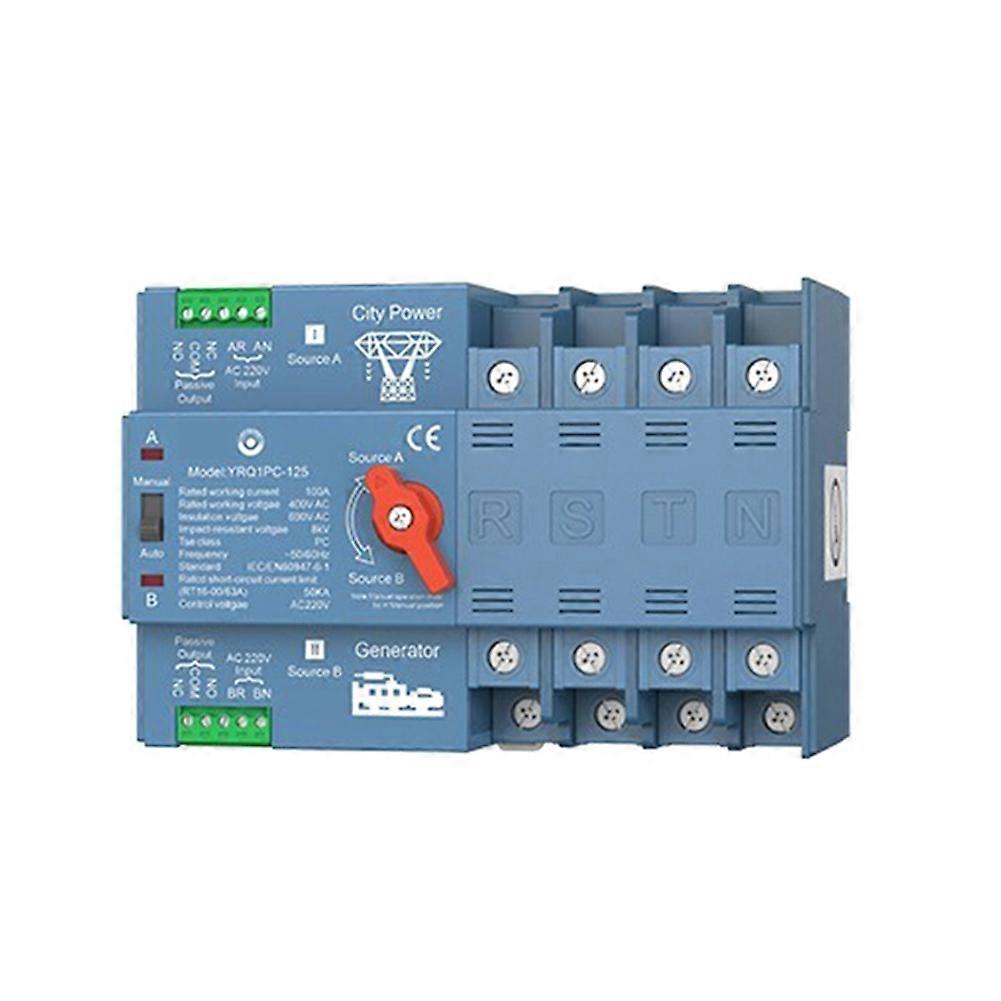 Automatischer Dual-power-umschalter (ats) Für Generator- Oder Photovoltaikenergie Zum Stromnetz (125 A 4-poliger Generator)