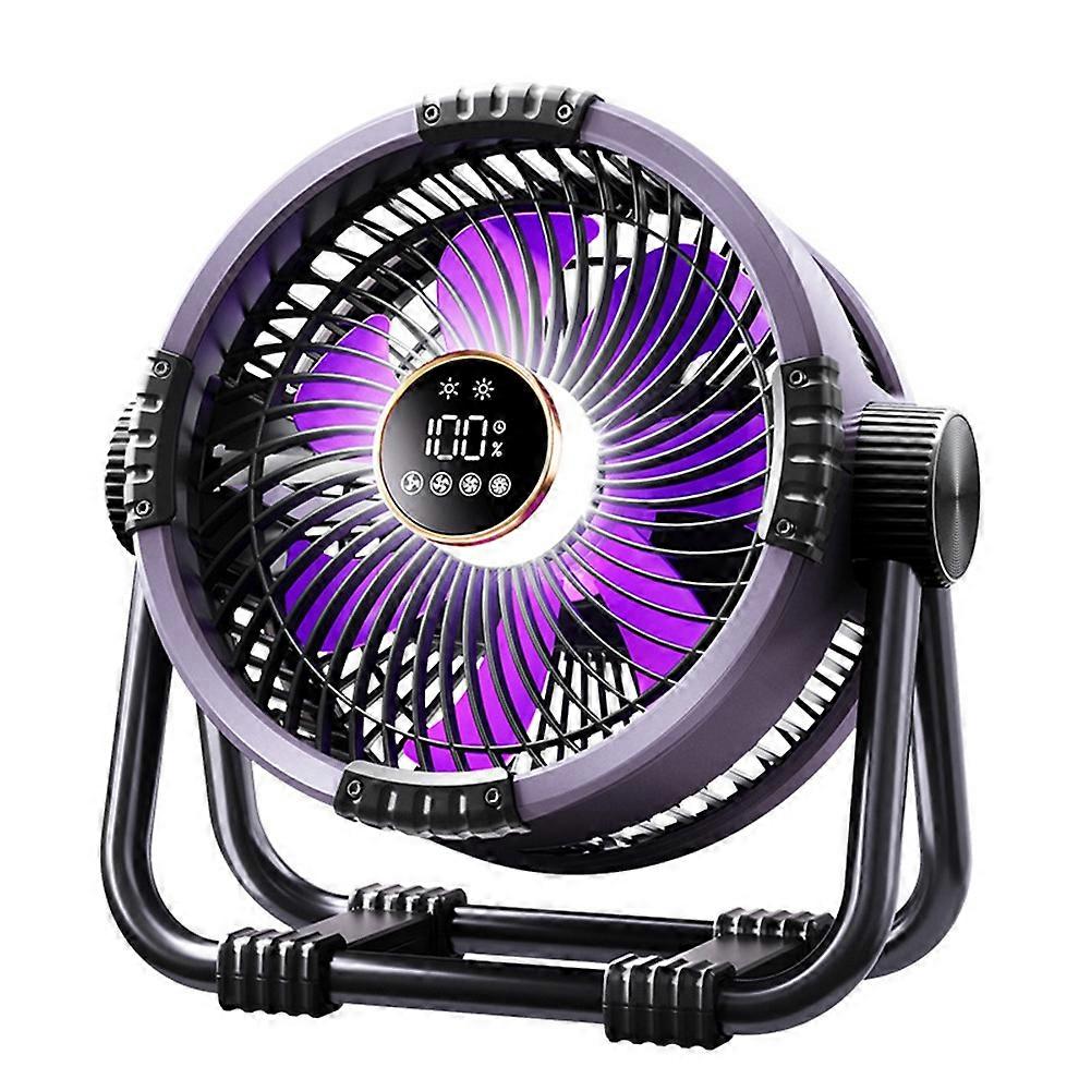 Langlebiger Campingventilator Mit Multifunktionalem Nachtlicht/wiederaufladbar/aufhängbar, Intelligente Fernbedienung Mit Zwei Funktionen A