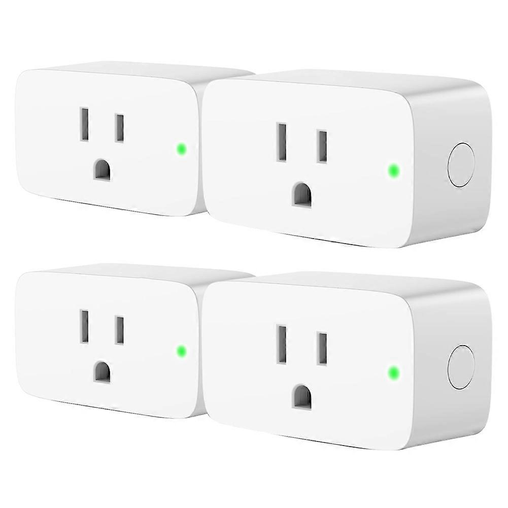 Intelligente Steckdose, Kompatibel Mit Siri, Alexa, Google, Smartthings, Hausautomation, Fernsteuerung Per App, Zeitplanung, 4er-pack Us-stecker