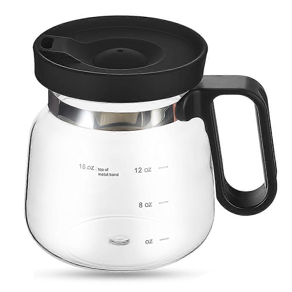 473 Ml (16 Oz) Glaskaffeebecher, Mini-kaffeemaschine Mit Auslaufsicherem Deckel, Großes Fassungsvermögen, Hitzebeständig, Moderne Kaffeebecher