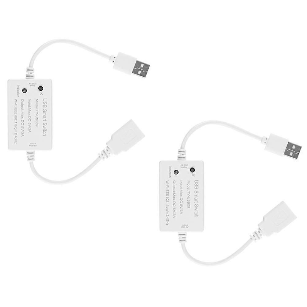 Tuya 2er-pack Wlan-usb-schalter, Intelligenter Usb-schalter-controller, Wlan-leistungsschalter-steuermodul Für Haushaltsgeräte