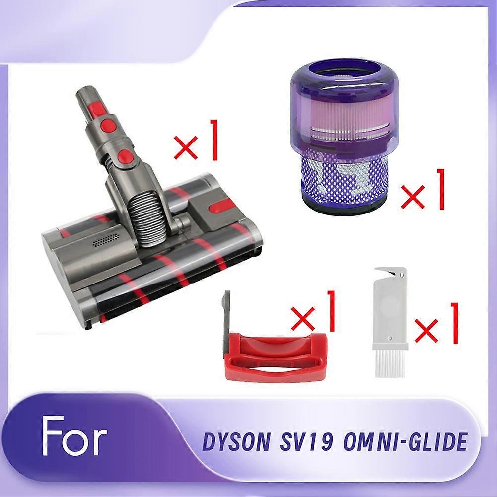 Sv19 Omni-glide Doppelwalzenbürste + Sv19 Filter + Saugkopf Mit Verriegelungsschalter - Ersatz-reinigungskopf Mit Weicher Walze