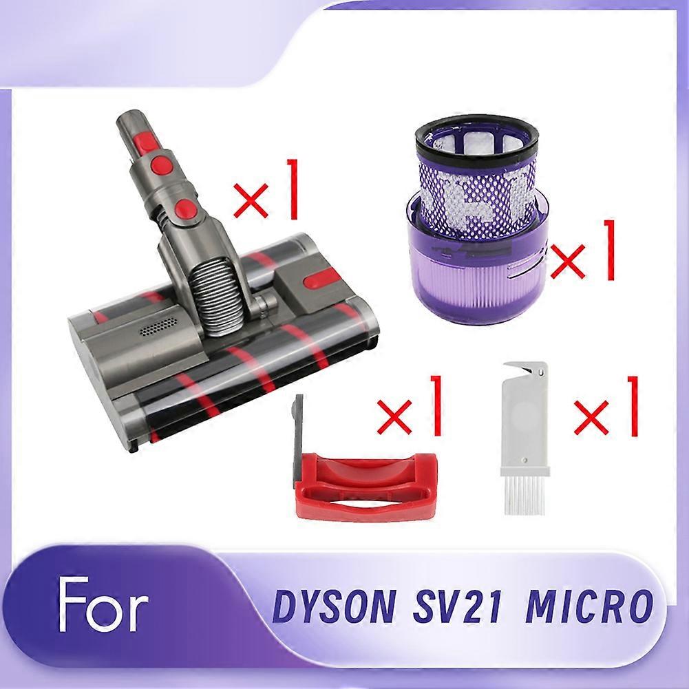 Doppelwalzenbürsten-set + Sv21 Filter + Schaltersperre Für Sv21 Micro Staubsaugerkopf (ersetzt Den Weichen Walzenreinigungskopf)