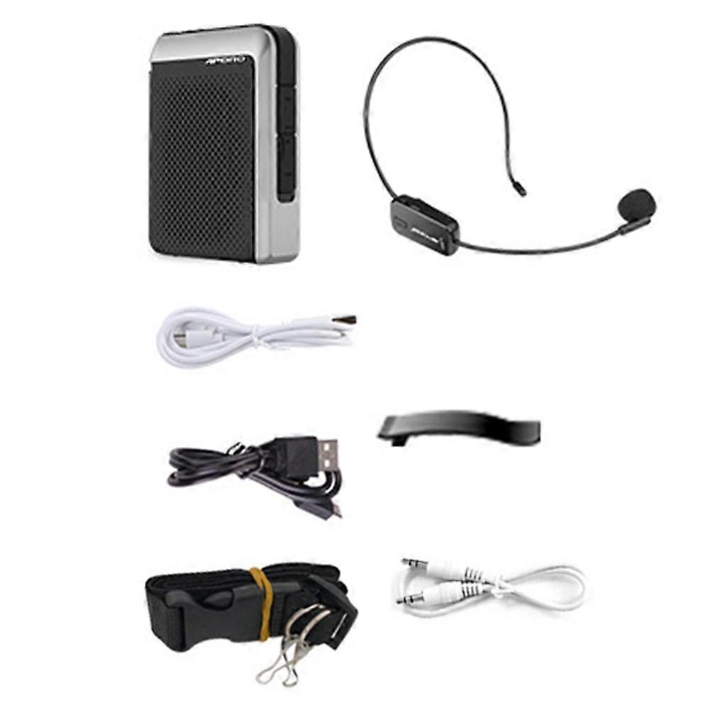 Aporo T18 Professioneller Kabelloser Lautsprecher Mit Mikrofon Und Tragbarem Bluetooth-lautsprecher Für Lehrer, Schulen Und Reiseleiter (schwarz)