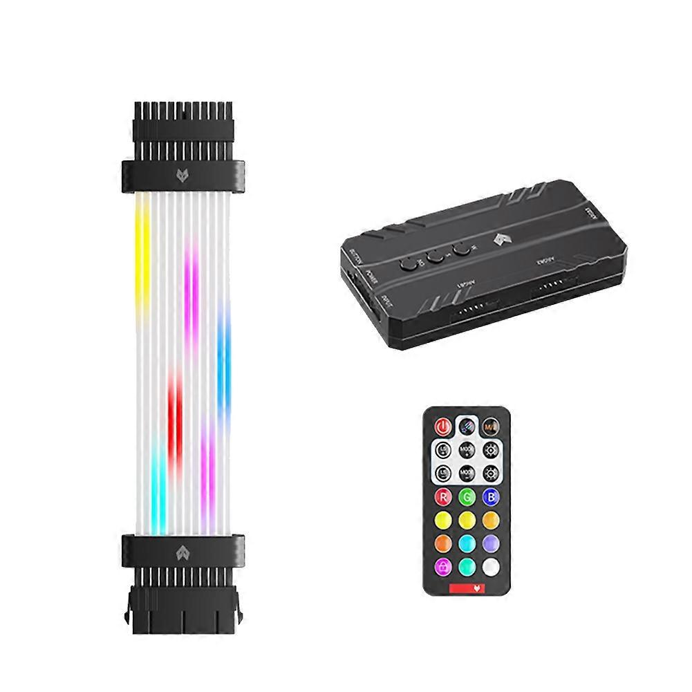 5v 24-pin Argb-stromkabel Für Mainboards, Rgb-stromverlängerungskabel, Rgb-stromkabel Für Mainboard-anschluss, Schwarz