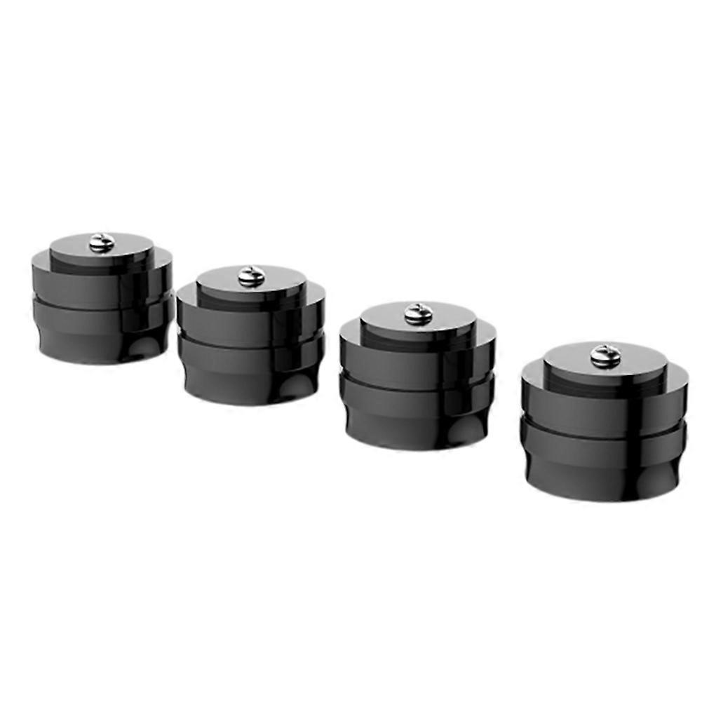 Set Mit 4 Ft3322 Aluminiumfüßen Für Audiogeräte, Robust Und Stoßdämpfend, Kompatibel Mit Lautsprechern (schwarz).