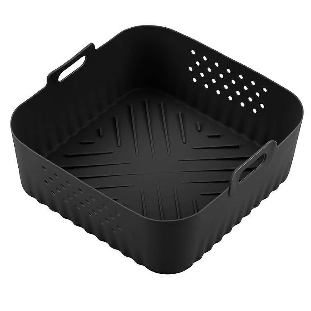 Wiederverwendbare Silikon-kochmatten Für 20/23 Cm Heißluftfritteusen, Kompatibel Mit Corsori-, Gourmia- Und Philips-modellen (5-8 Qt), Schwarz.
