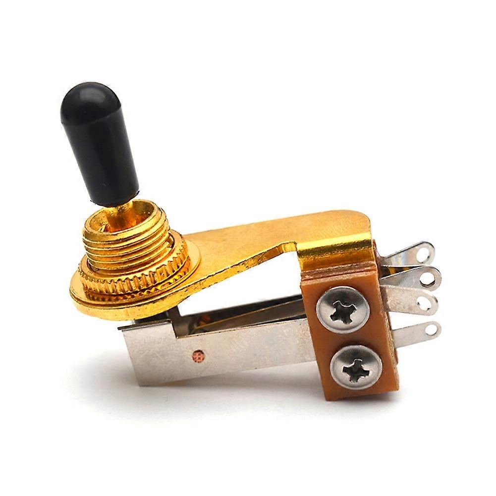 Dreistufiger Tonabnehmerschalter Für E-gitarren, Aus Metall, Mit L-förmigem Ende Und Goldfinish.