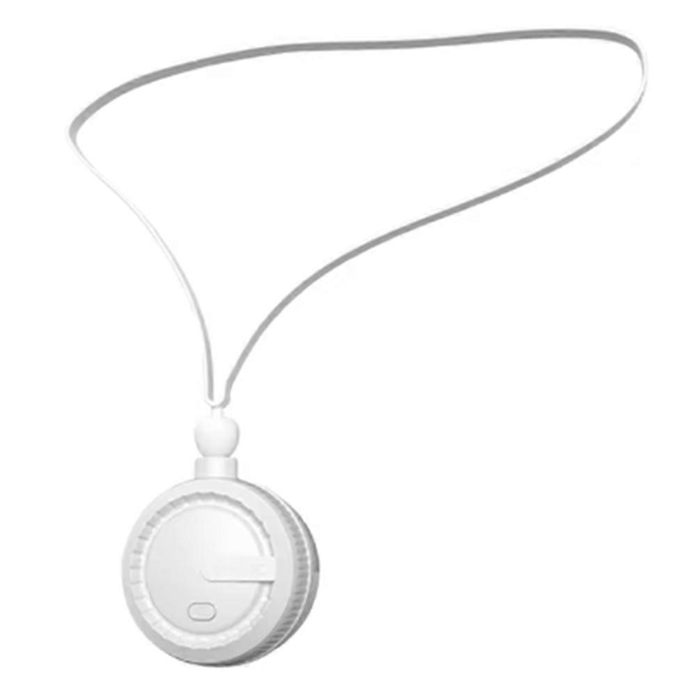 Tragbarer, Klingenloser Nackenventilator, 3 Geschwindigkeitsstufen, Usb-ladefunktion, 360°-drehung, Weiß