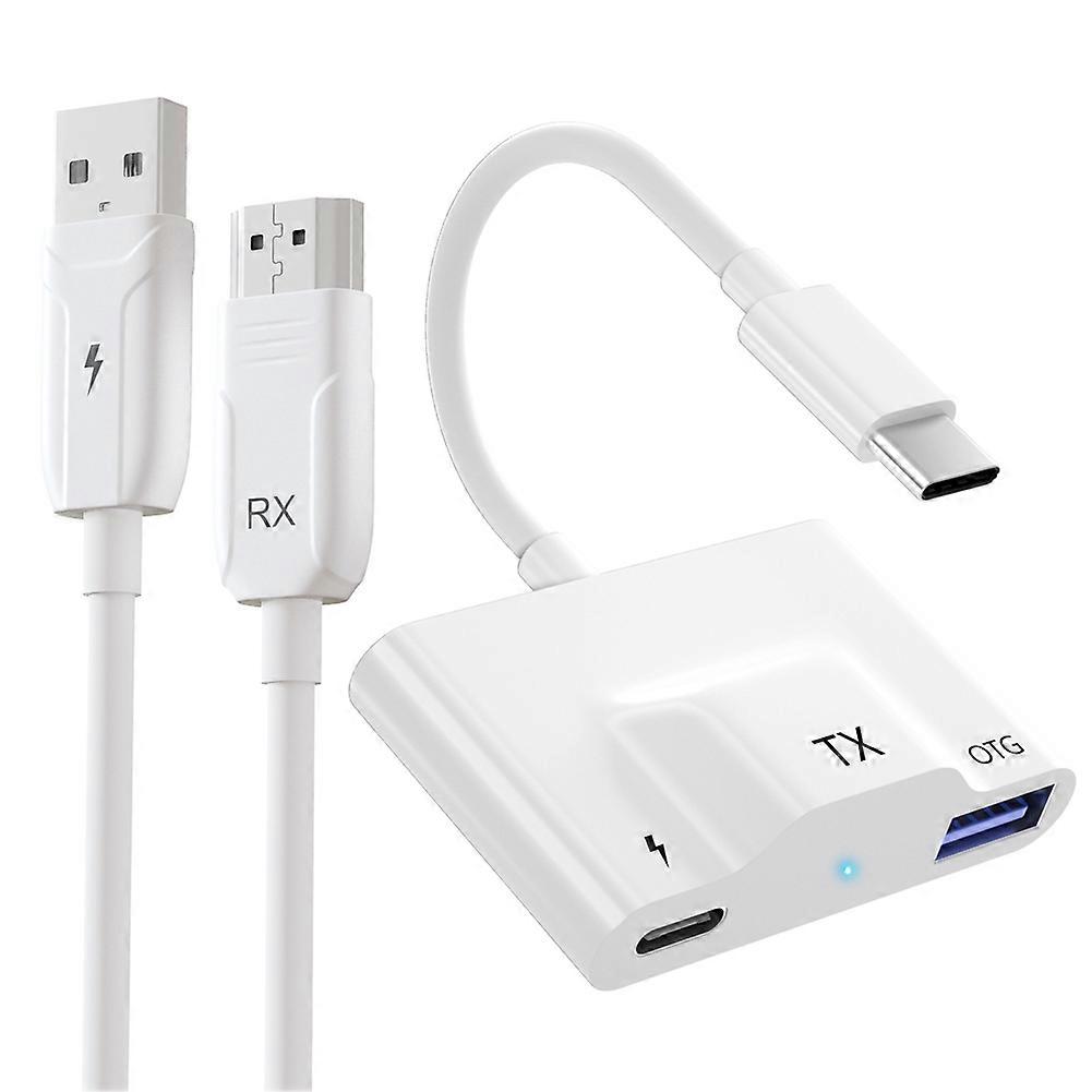 Hdmi-kompatibler Drahtloser Sender Und Empfänger, Video-/audio-streaming Vom Smartphone Auf Fernseher/projektor/monitor (weiß)