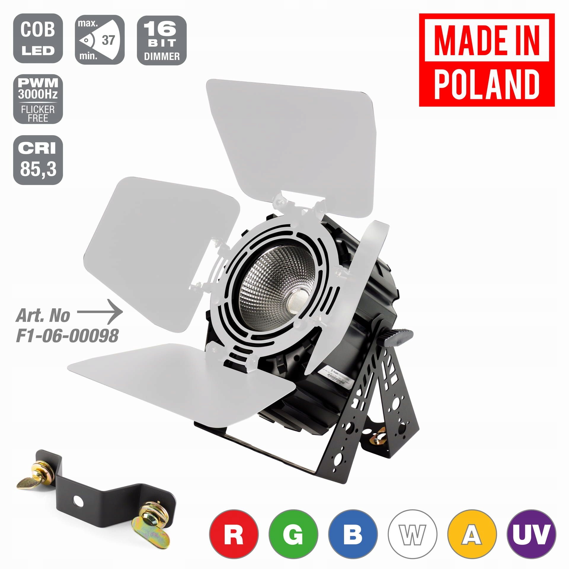 Flash Led Par 64 Cob Short Mk2 200w/300w [rgbwa+uv] / [rgbw] [uv] Reflektor