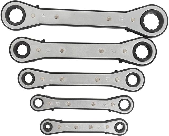 Boxer Combination wrench set with ratchet - double