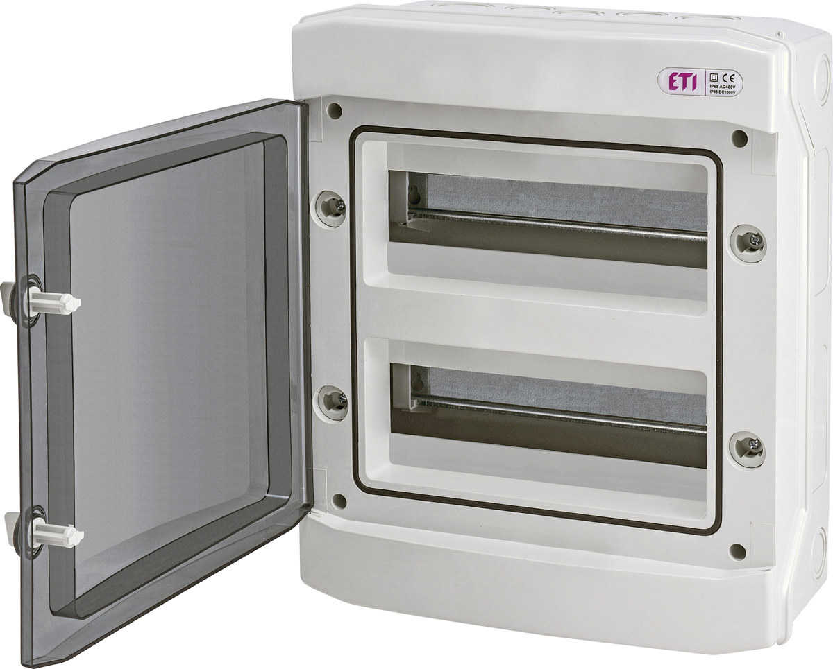 Aufputz-verteilerkasten Ech-24pt-s, 24 Module, Transparente Tür, Schutzart Ip65, 1500 V