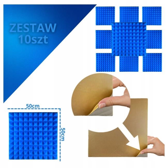 Dna Am2 Bl Akustikpaneele, 10er-set, Blau