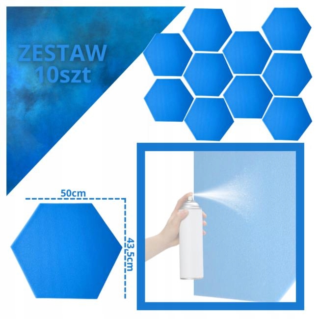 Dna Am3 Bl Akustikpaneele, 10er-set, Blau