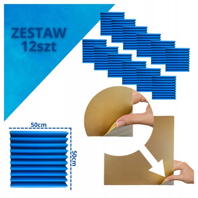 Dna Am4 Bl Akustikpaneele, 12er-set, Blau