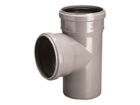 Pvc-ht 75x50/88 Sanitär-t-stück, Für Interne Abwasserleitungen, Aschfarben