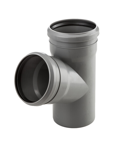 Pp-ht 40x40/67 Sanitär-t-stück, Für Interne Abwasserleitungen, Aschfarben