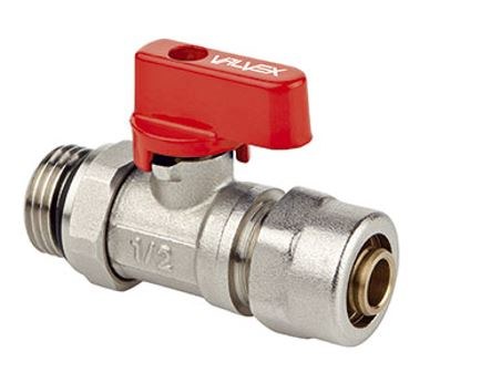 Mini-plus-ventil Mit Dichtungssystem Und Pex/al G1/2 X 16-anschluss, Rot