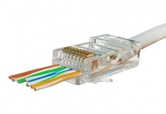 Rj45-stecker Kat. 5e Utp-durchgang, Packung Mit 100 Stück.