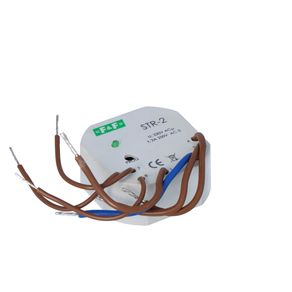 Str-2 Ein-tasten-rollladensteuerung, Un=230v Ac, 8a, Installation In Einer Anschlussdose