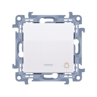 „licht“-taste Mit Led-hintergrundbeleuchtung (modul) 10 Ax, 250 V, Schraubklemmen