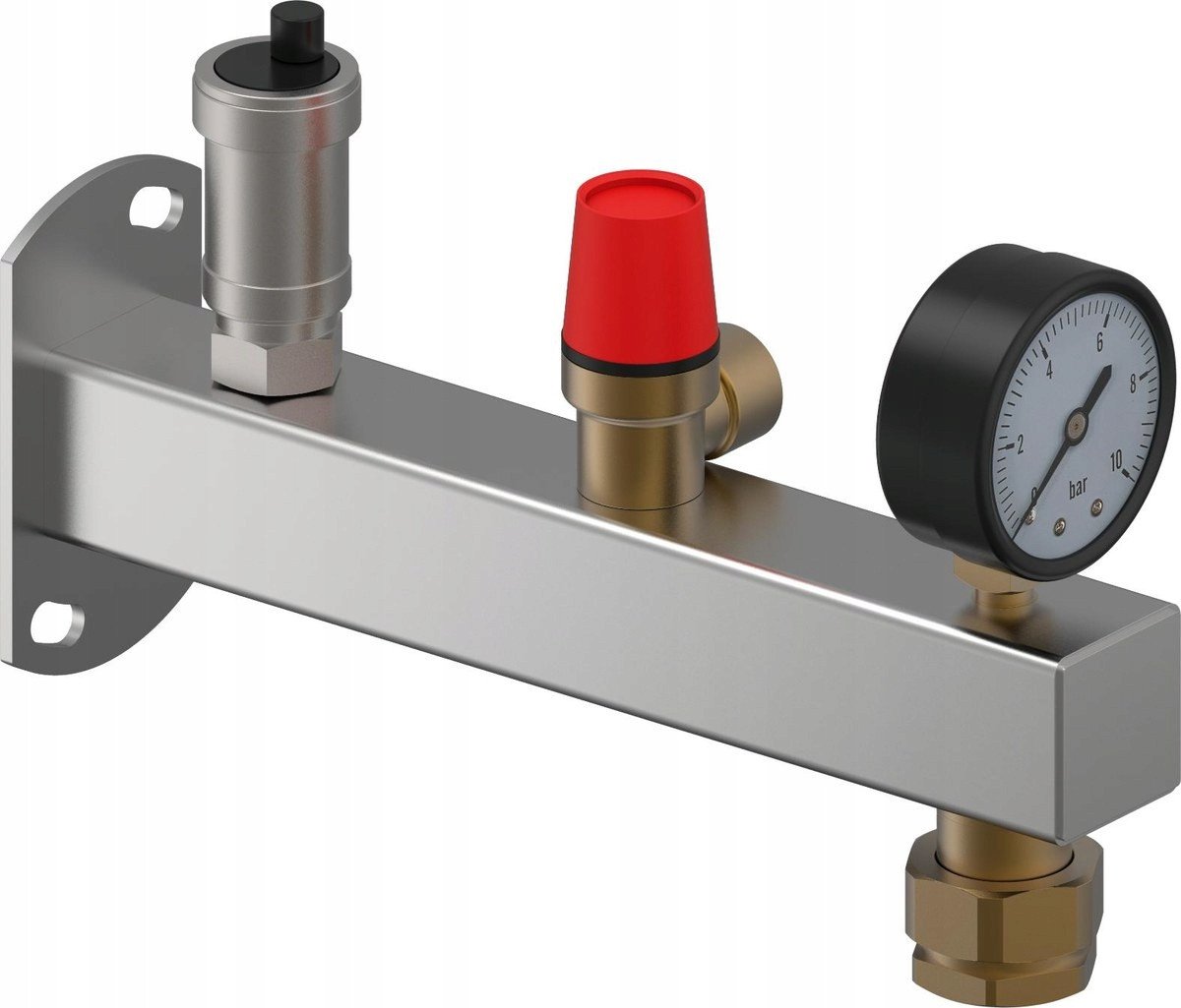 Sicherheitsgruppe Uponor Safety Group 6 Bar Inox Sicherheitsventil Manometer