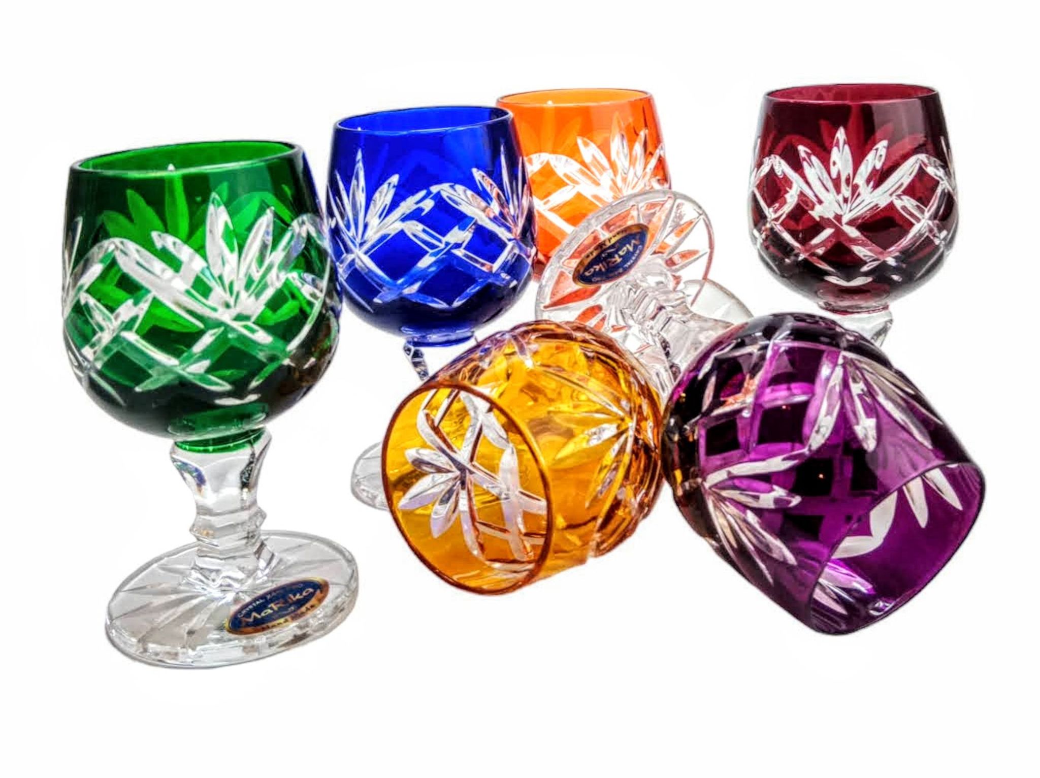 Bunte Marika Ananas Kristallgläser, 6 Stück, 30 Ml – Elegante Tischdekoration In Verschiedenen Farben