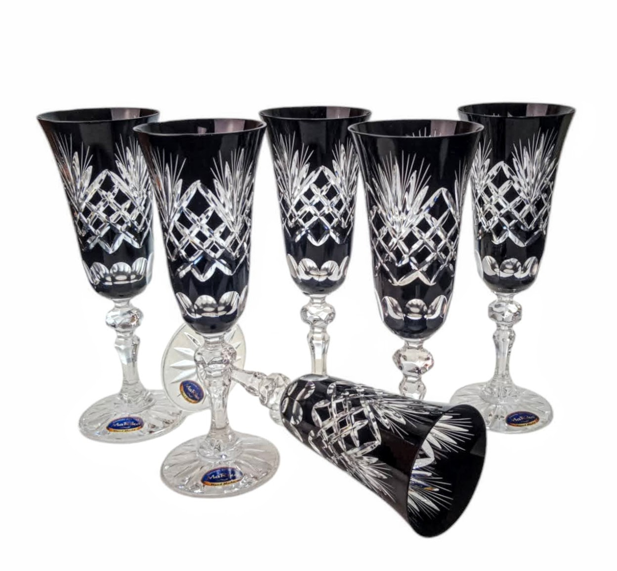 Schwarze Kristall-champagnergläser 150 Ml Ananas