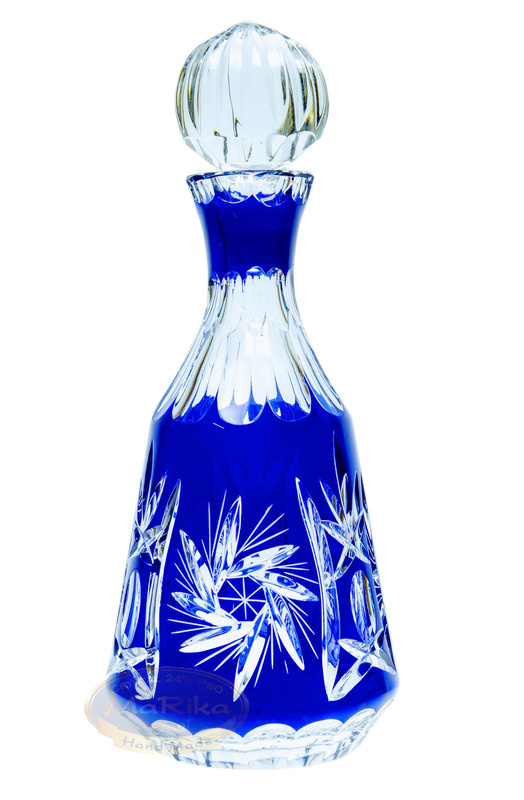 Kobaltkristall-dekanter Für Wodka-mühle Oliwka 500 Ml