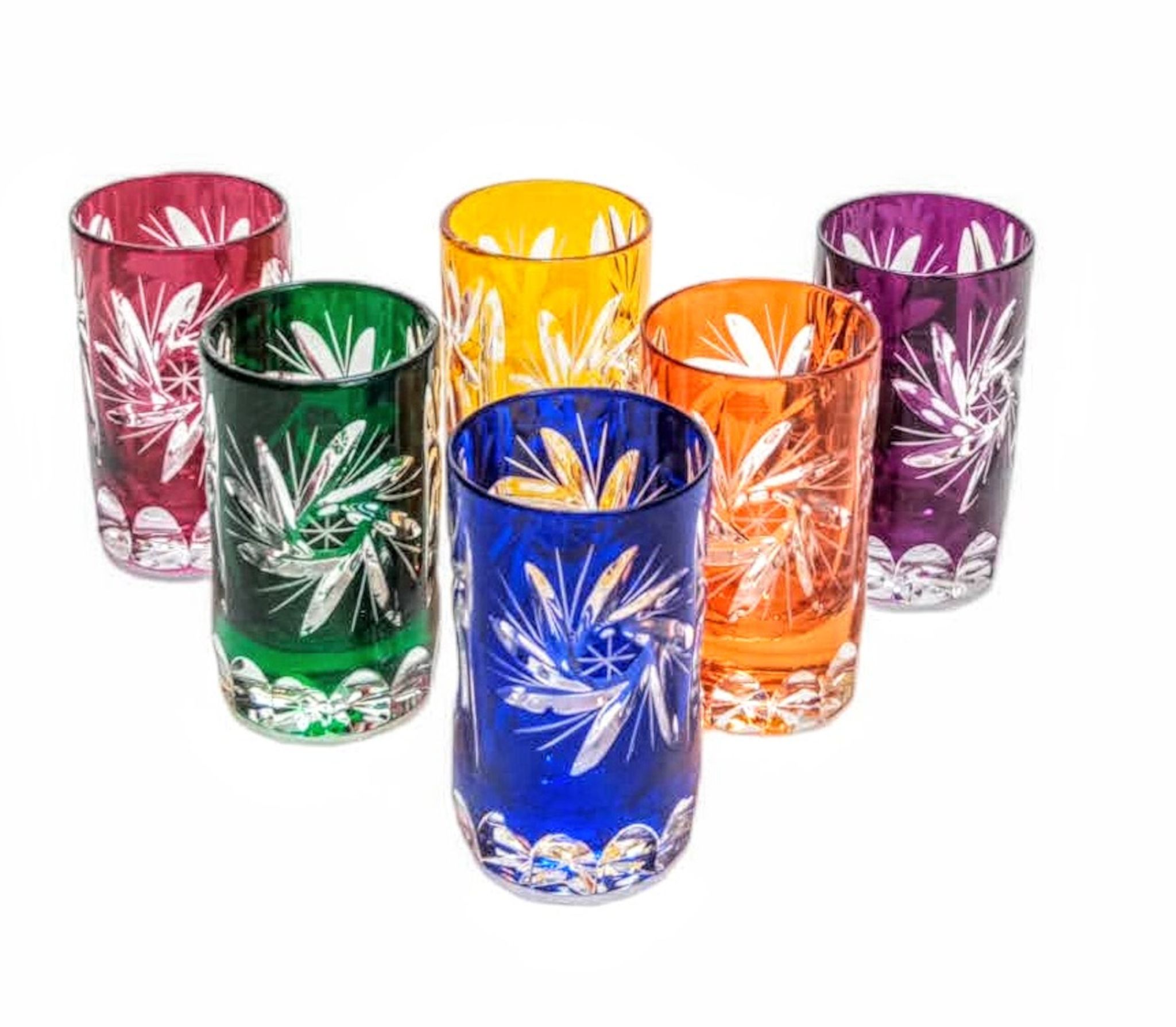 Bunte Kristallgläser Für Wodka, 30 Ml Oliwka Grinder