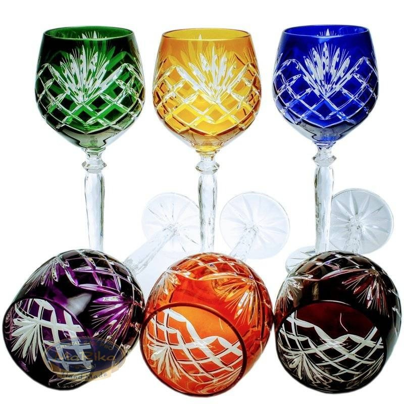Bunte Kristallweingläser 280 Ml Ananas