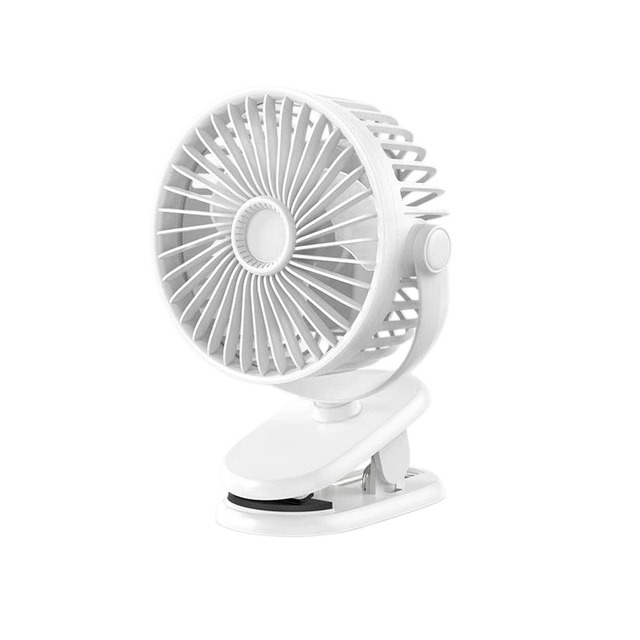 5,5-zoll-weißer, Wiederaufladbarer, Leiser 5000-mah-clip-ventilator Für Büro Oder Studentenwohnheim