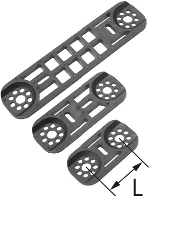 Doppelte Kunststoff-montageplatte – L = 50 Mm